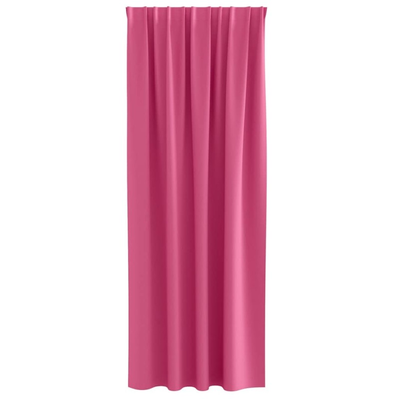 Rideaux avec des rideaux 2 pcs Rose vif 260 x 140 cm Polyester 