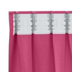 Rideaux avec des rideaux 2 pcs Rose vif 260 x 140 cm Polyester 