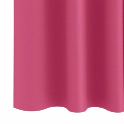 Rideaux avec des rideaux 2 pcs Rose vif 260 x 140 cm Polyester 