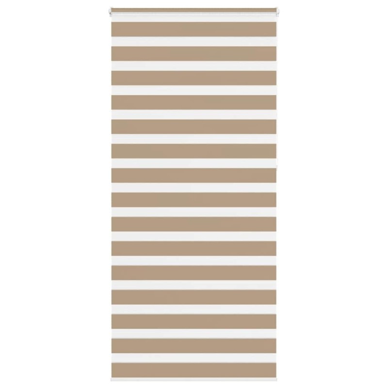 Store zèbre marron sable largeur du tissu 110,9 cm polyester 