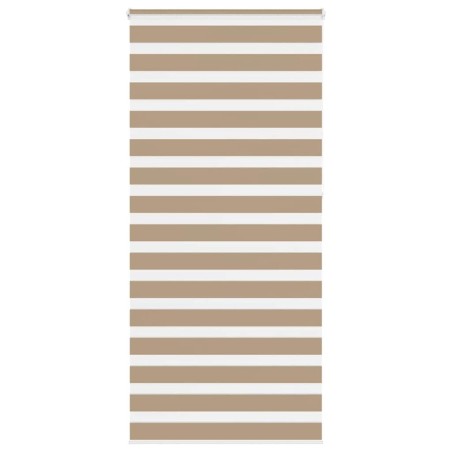 Store zèbre marron sable largeur du tissu 110,9 cm polyester 