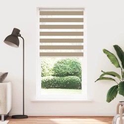Store zèbre marron sable largeur du tissu 110,9 cm polyester 