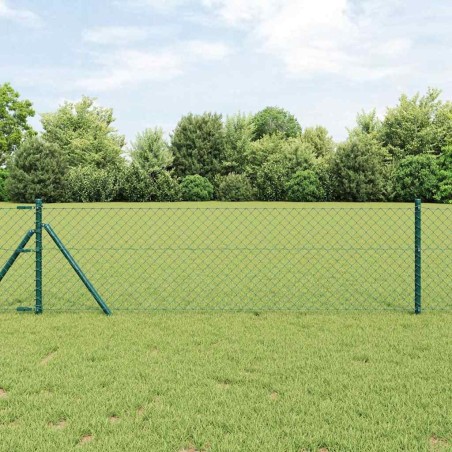 Clôture Vert 25 x 0.8 m Acier galvanisé 