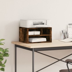 Support d'imprimante chêne fumé 40x32x22,5 cm bois d'ingénierie 