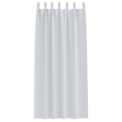 Rideaux avec des rideaux 2 pcs Gris pâle 245 x 140 cm Polyester 