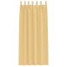 Rideaux avec des rideaux 2 pcs Beige 245 x 140 cm Polyester 