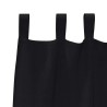 Rideaux avec des rideaux 2 pcs Noir 245 x 140 cm Polyester 