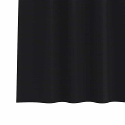 Rideaux avec des rideaux 2 pcs Noir 245 x 140 cm Polyester 