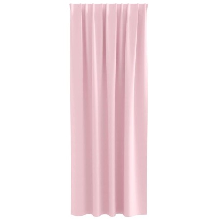 Rideaux avec des rideaux 2 pcs Rose bébé 260 x 140 cm Polyester 