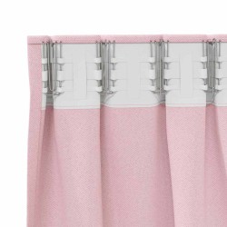 Rideaux avec des rideaux 2 pcs Rose bébé 260 x 140 cm Polyester 
