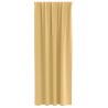 Rideaux avec des rideaux 2 pcs Beige 260 x 140 cm Polyester 