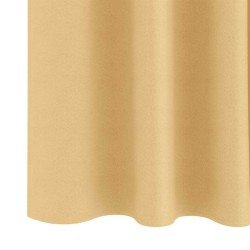 Rideaux avec des rideaux 2 pcs Beige 260 x 140 cm Polyester 