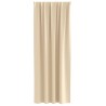 Rideaux avec des rideaux 2 pcs Crème 260 x 140 cm Polyester 