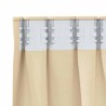 Rideaux avec des rideaux 2 pcs Crème 260 x 140 cm Polyester 