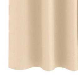 Rideaux avec des rideaux 2 pcs Crème 260 x 140 cm Polyester 