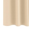 Rideaux avec des rideaux 2 pcs Crème 260 x 140 cm Polyester 