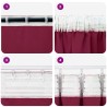 Rideaux avec des rideaux 2 pcs Bordeaux 260 x 140 cm Polyester 