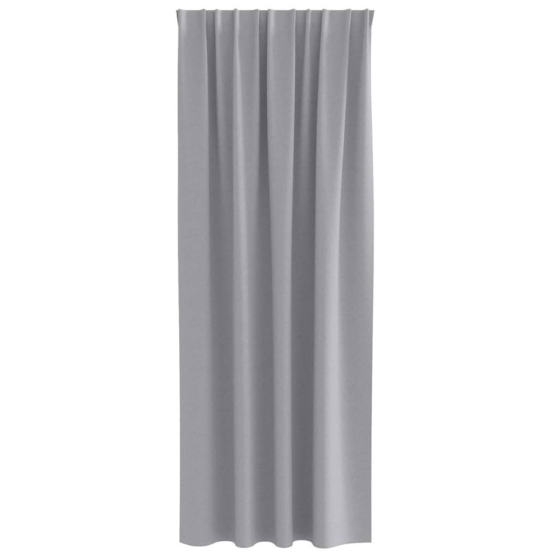 Rideaux 2 pcs Gris clair 260 x 140 cm Polyester 