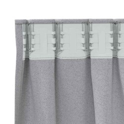 Rideaux 2 pcs Gris clair 260 x 140 cm Polyester 