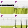 Rideaux 2 pcs Pomme verte 260 x 140 cm Polyester 