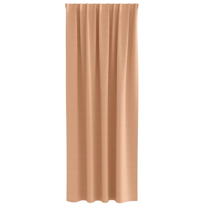 Rideaux 2 pcs Marron clair 260 x 140 cm Polyester 