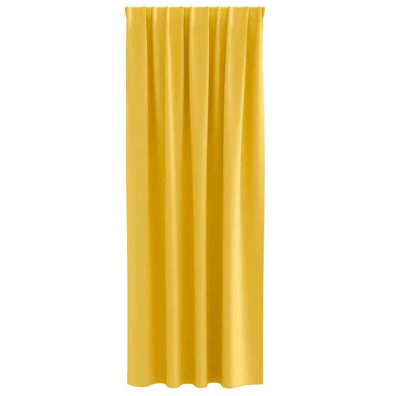 Rideaux 2 pcs jaune moutarde 260 x 140 cm Polyester 
