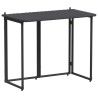 Table de jardin pliante noir 90 x 51 x 75 cm polyrotin 
