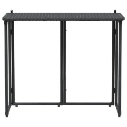 Table de jardin pliante noir 90 x 51 x 75 cm polyrotin 