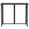 Table de jardin pliante noir 90 x 51 x 75 cm polyrotin 