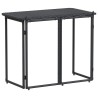 Table de jardin pliante noir 90 x 51 x 75 cm polyrotin 