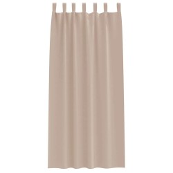 Rideaux avec des rideaux 2 pcs Taupe 245 x 140 cm Polyester 
