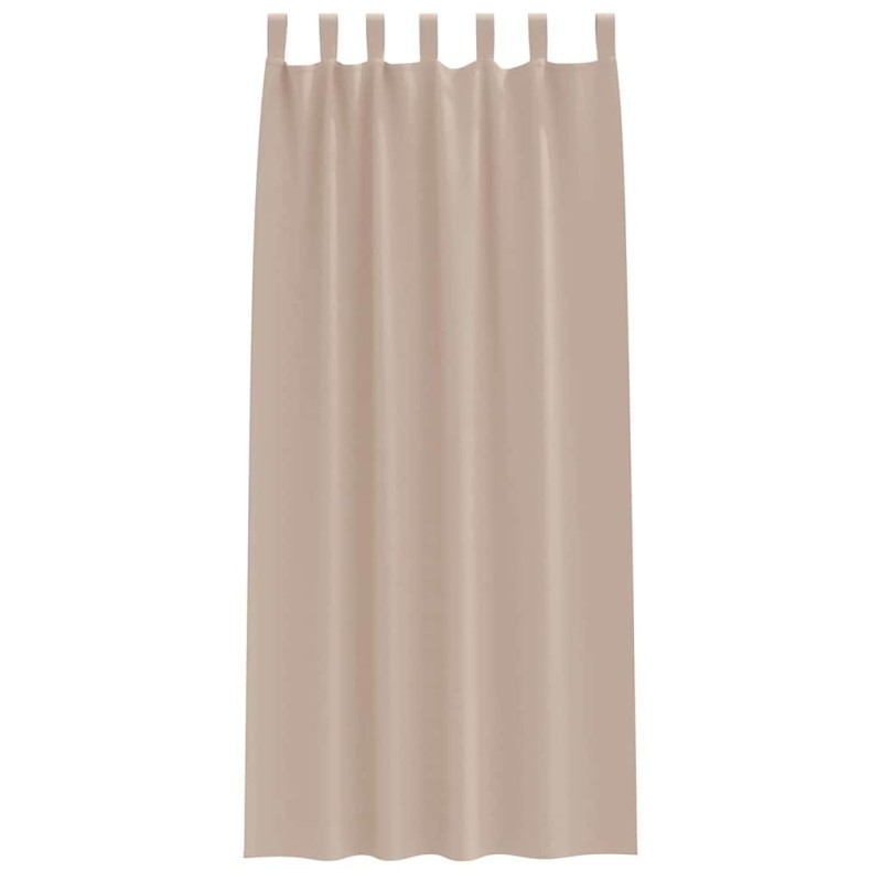 Rideaux avec des rideaux 2 pcs Taupe 245 x 140 cm Polyester 