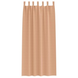 Rideaux 2 pcs Marron clair 245 x 140 cm Polyester 