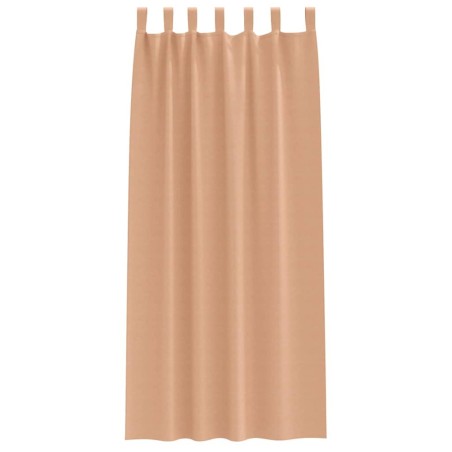 Rideaux 2 pcs Marron clair 245 x 140 cm Polyester 