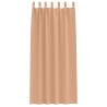 Rideaux 2 pcs Marron clair 245 x 140 cm Polyester 