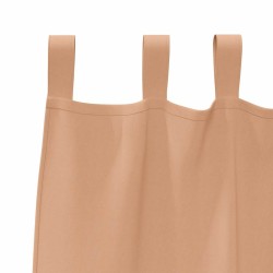Rideaux 2 pcs Marron clair 245 x 140 cm Polyester 