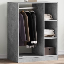 Garde-robe gris béton 77x48x102 cm bois d'ingénierie 