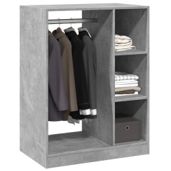 Garde-robe gris béton 77x48x102 cm bois d'ingénierie 