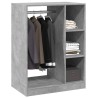 Garde-robe gris béton 77x48x102 cm bois d'ingénierie 
