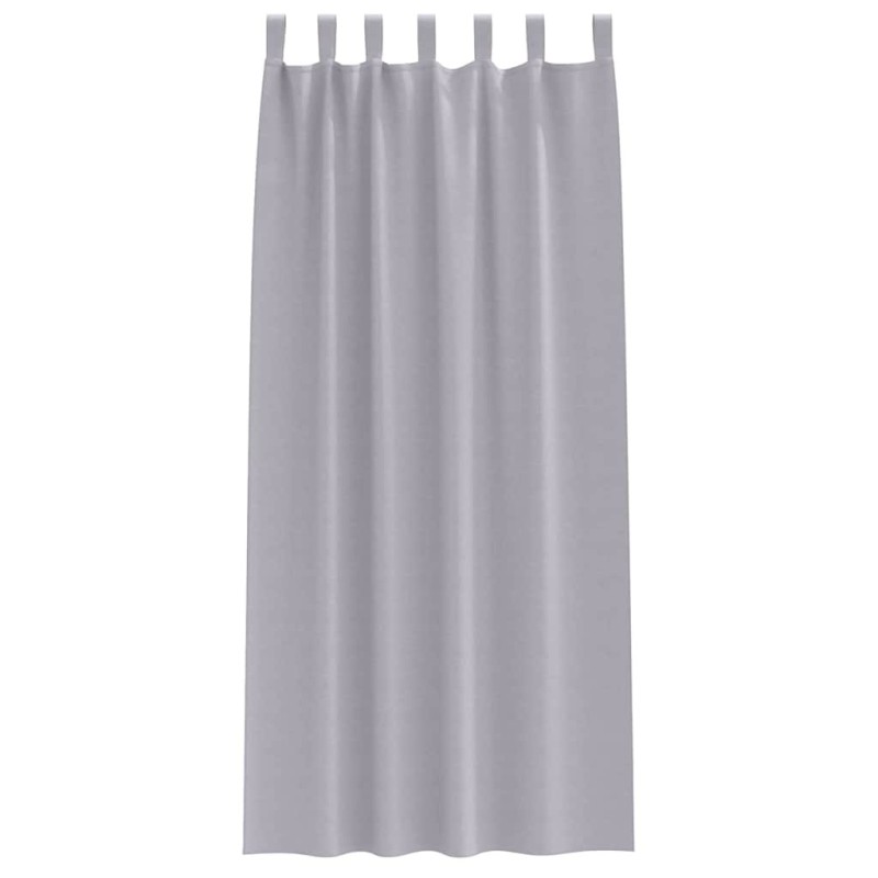 Rideaux 2 pcs Gris métallique 245 x 140 cm Polyester 