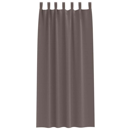 Rideaux 2 pcs Marron foncé 245 x 140 cm Polyester 