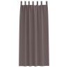 Rideaux 2 pcs Marron foncé 245 x 140 cm Polyester 