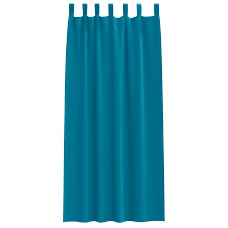Rideaux avec des rideaux 2 pcs Turquoise 245 x 140 cm Polyester 