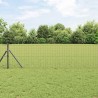 Clôture Euro avec 7 poteaux, 0,8 x 10 m, en acier galvanisé gris 