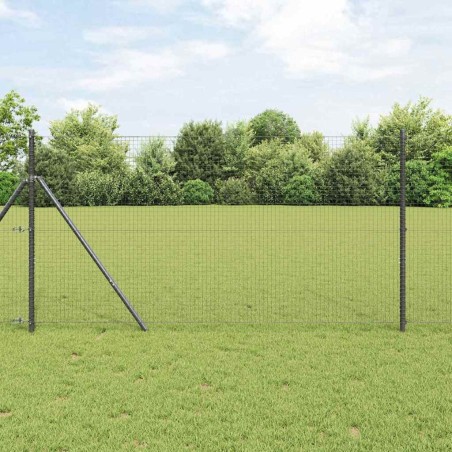 Clôture en fil soudé Grise 1,4 x 10 m en acier 