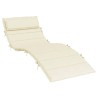 Coussin de chaise longue crème 180x60x4 cm tissu oxford 