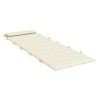 Coussin de chaise longue crème 180x60x4 cm tissu oxford 