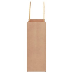 Sacs en papier 250 pcs avec poignées marron 18x8x22 cm 