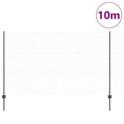 Poteaux de clôture 10 pcs U-Channel Gris 140 cm Acier 