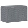 Boîte de rangement de jardin gris PP rotin 180 L 